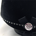 Kunzite centre Swarovski Diamante Elastic Hat Band