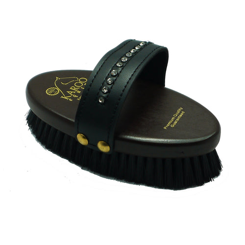 Premium Hardwood with crystals medium body brush by Karoo Equine